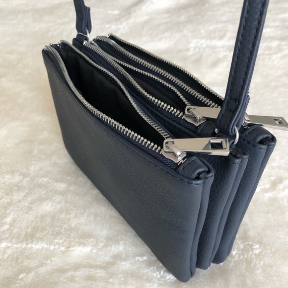 RFID blocking Navy Blue Crossbody - Picture 3 of 6